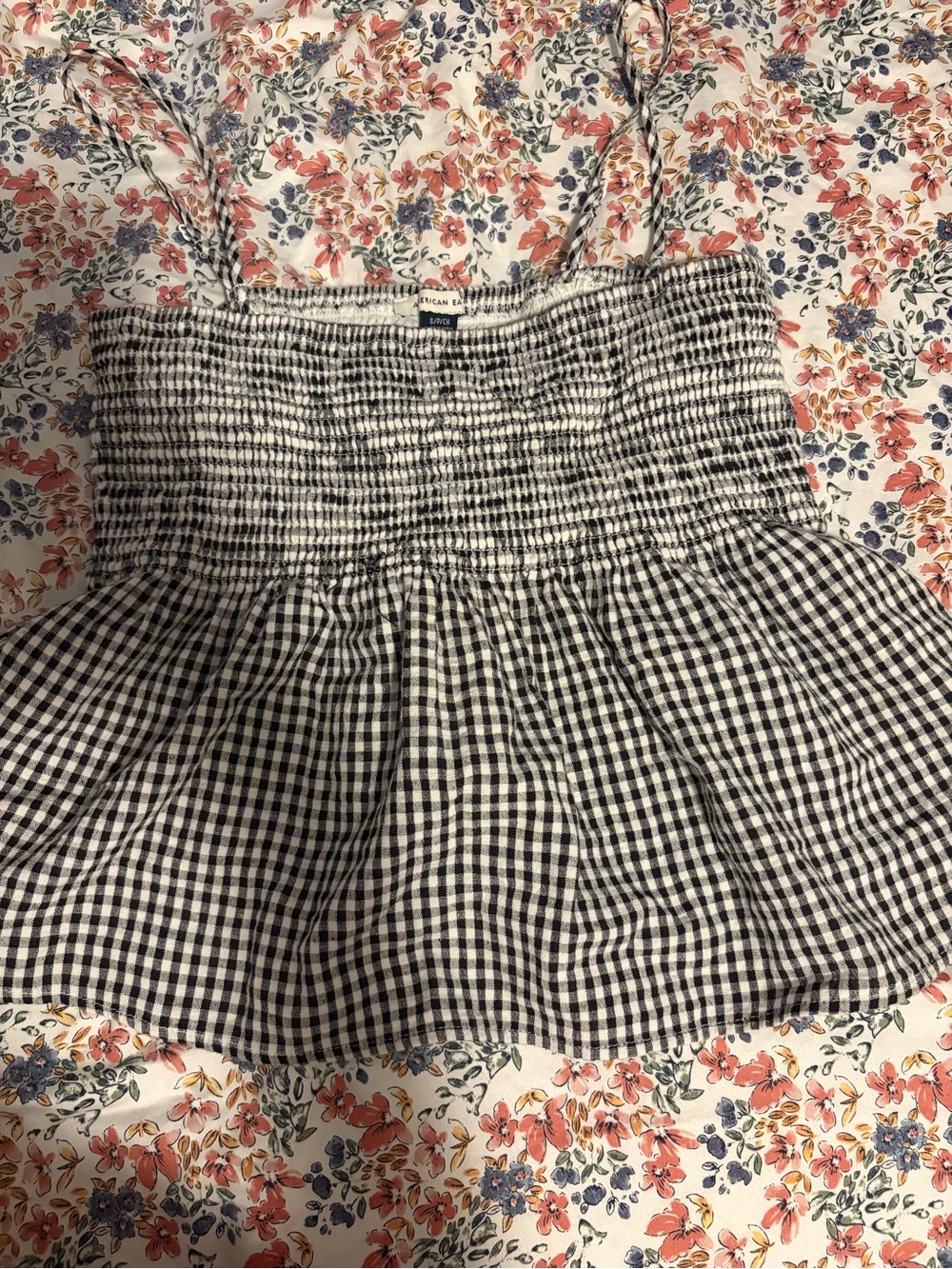 American Eagle gingham blouse